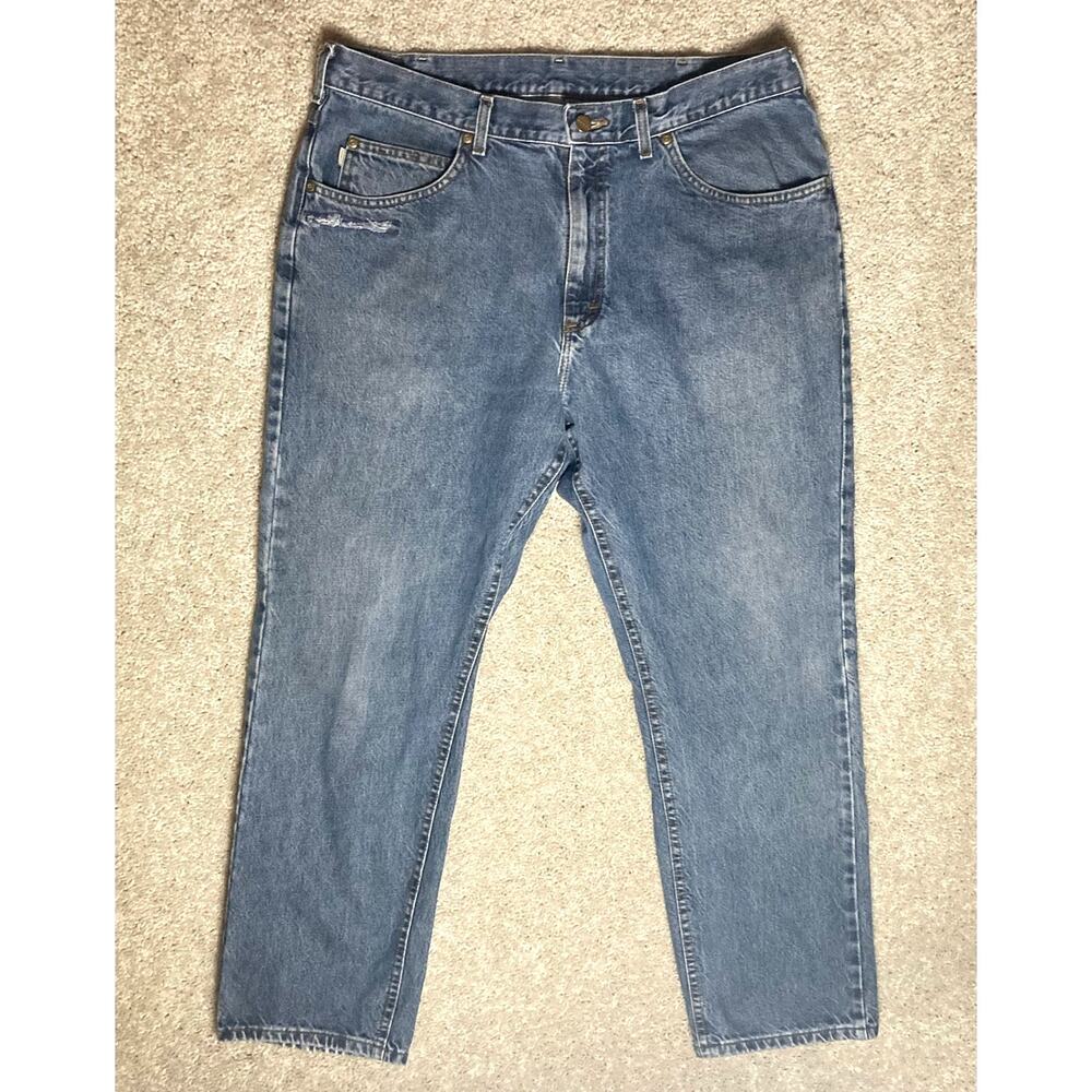L.L. Bean Men's Double L Classic Fit Denim Blue Jeans Pants 38-30